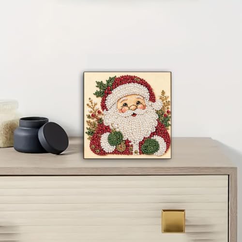 NFDPFUN Pearl Art Kits for Adults,Santa Claus Diamond Painting Kit,Gem Art