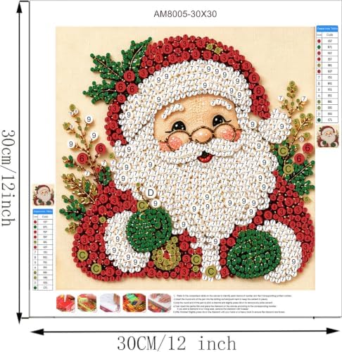 NFDPFUN Pearl Art Kits for Adults,Santa Claus Diamond Painting Kit,Gem Art