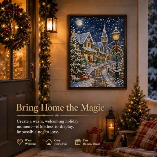 Pearl Art Kits for Adults, Christmas Pearl Diamond Painting for Beginners