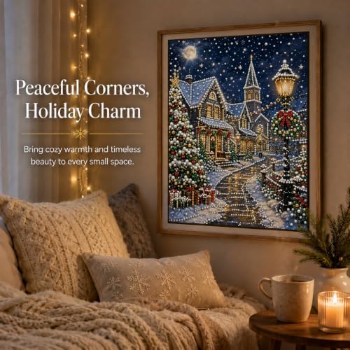 Pearl Art Kits for Adults, Christmas Pearl Diamond Painting for Beginners
