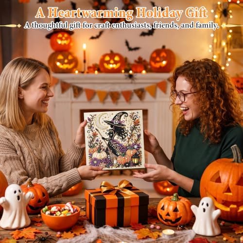YHTWKYHTOY Halloween Ghost Pearl Diamond Art DIY Kit, 3D Diamond Painting