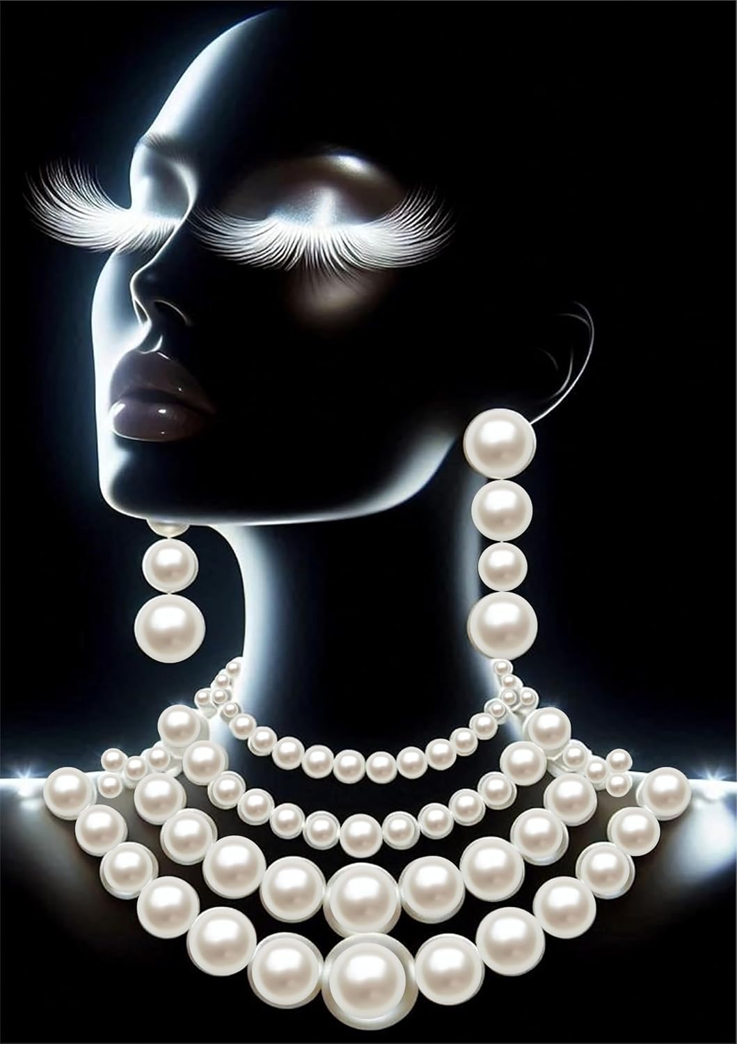 Pearl Art Kits for Adults, Christmas Pearl Diamond Painting for Beginners