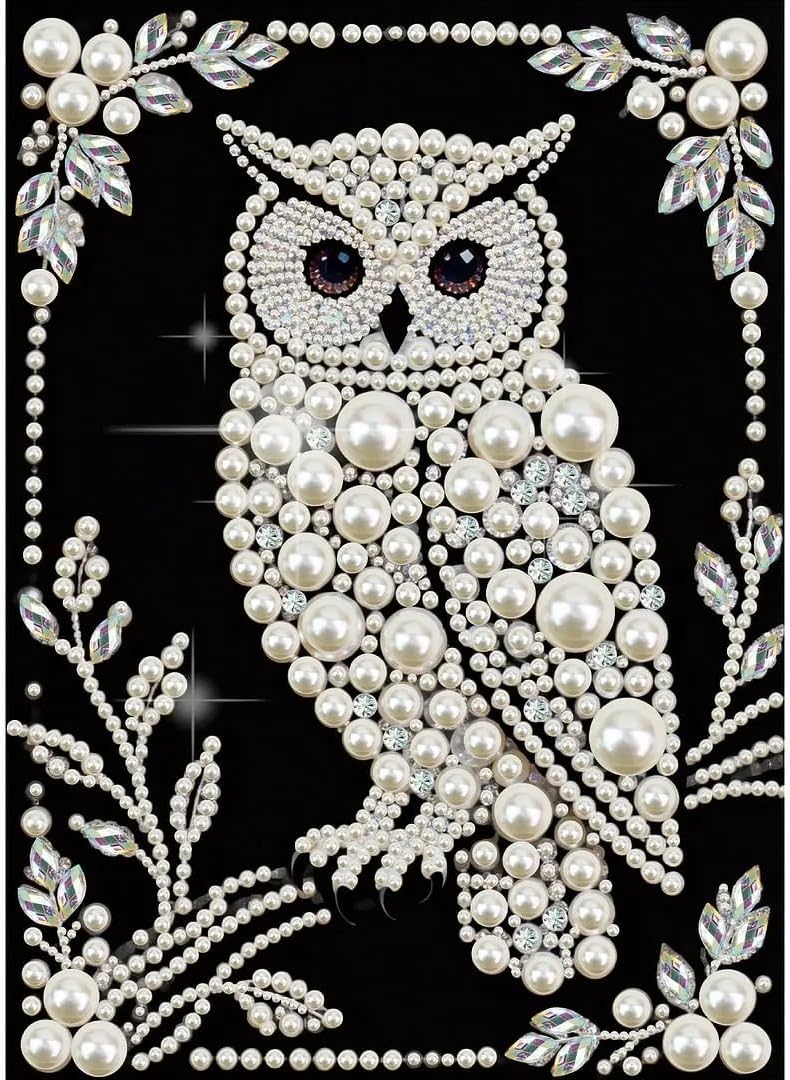 Morudeor Diamond Art Pearl Painting Kits for Adults,Special Shape Diamond Art Kits for Pumpkin, DIY 3D Plastic Pearl Painting Kit for Home Decoration 12 × 12 inch