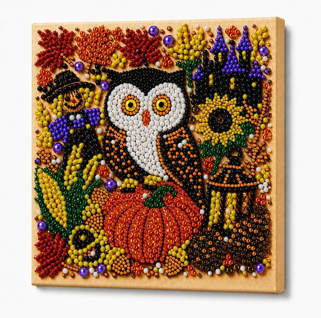 Diamond and Pearl Art Kits for Adults, Halloween Decorations, Framed Decor
