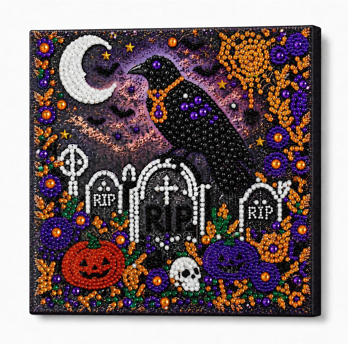 Diamond and Pearl Art Kits for Adults, Halloween Decorations, Framed Decor