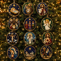 12PCS Christmas Ornaments DIY Pearl Diamond Art Kits for Adults