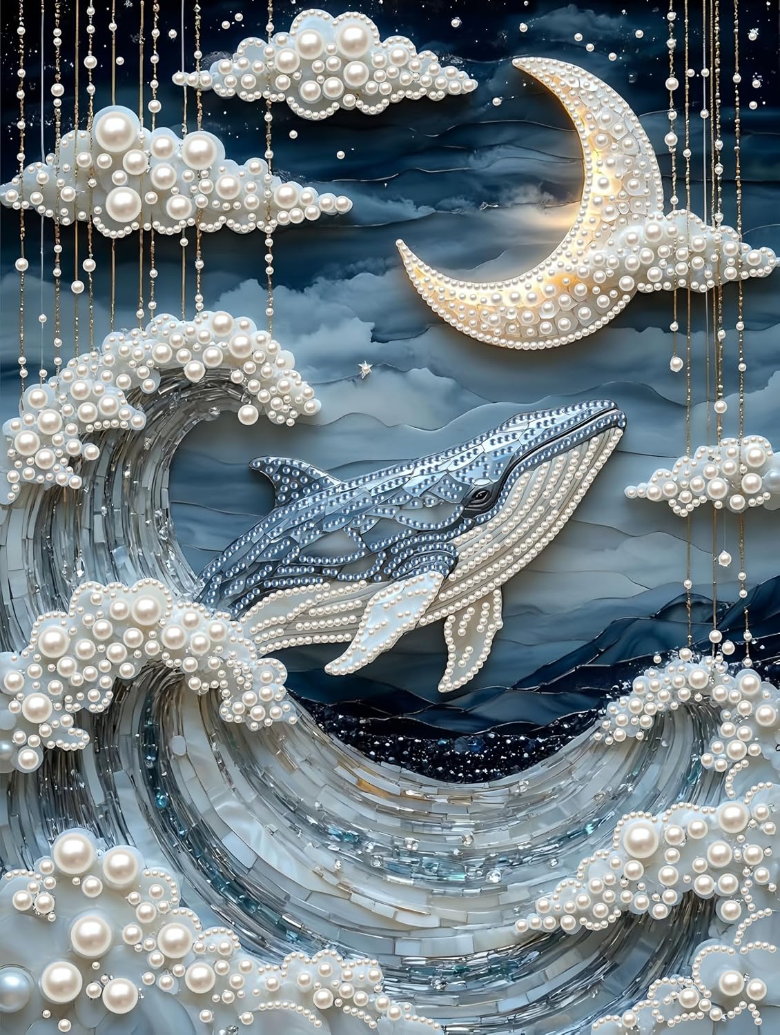 Pearl Art Kits for Adults, Christmas Pearl Diamond Painting for Beginners