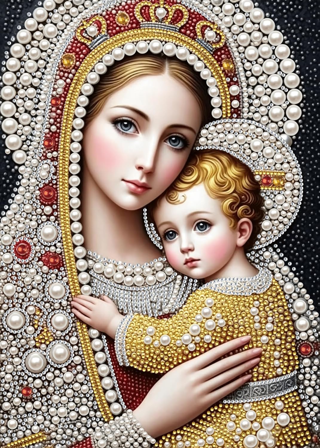 Pearl Art Kits for Adults, Christmas Pearl Diamond Painting for Beginners